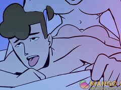 Mango Pablo's plump ass takes a deep internal ejaculation in my guest room after a insatiable Yaoi session